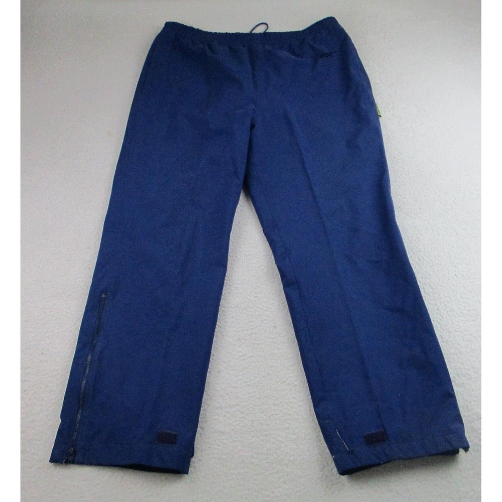 ASICS Pants Mens Medium Blue Gore-Tex Waterproof Rain Zip Ankle Nylon GB-03‎